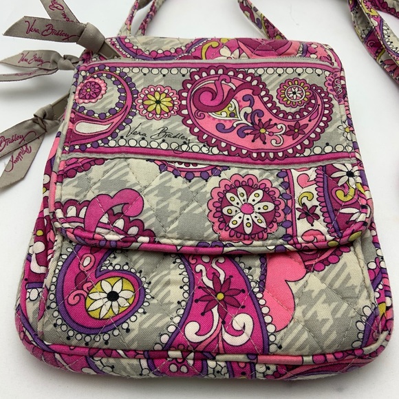 Vera Bradley Crossbody Bag Pink & Gray - Picture 2 of 9